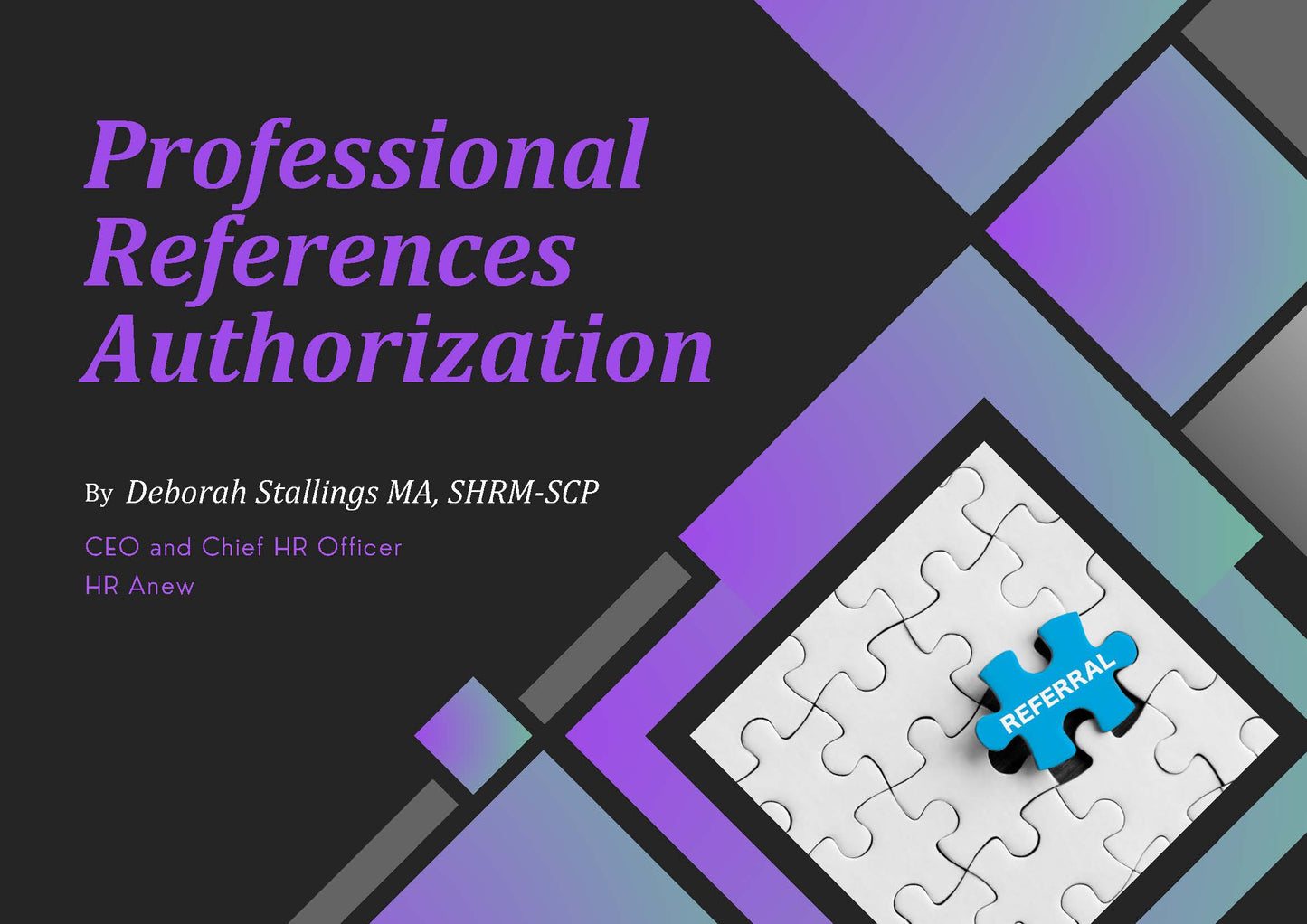 Professional References Authorization